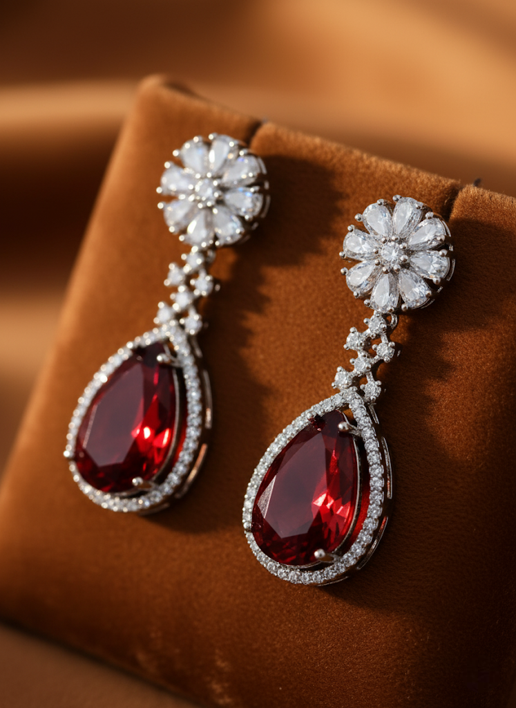 Sondarya American Diamond Necklace, Earrings, and Maang Tikka Set