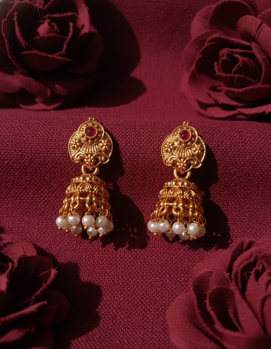 Sondarya Divine Goddess Lakshmi Temple Jewelry Set With Earrings