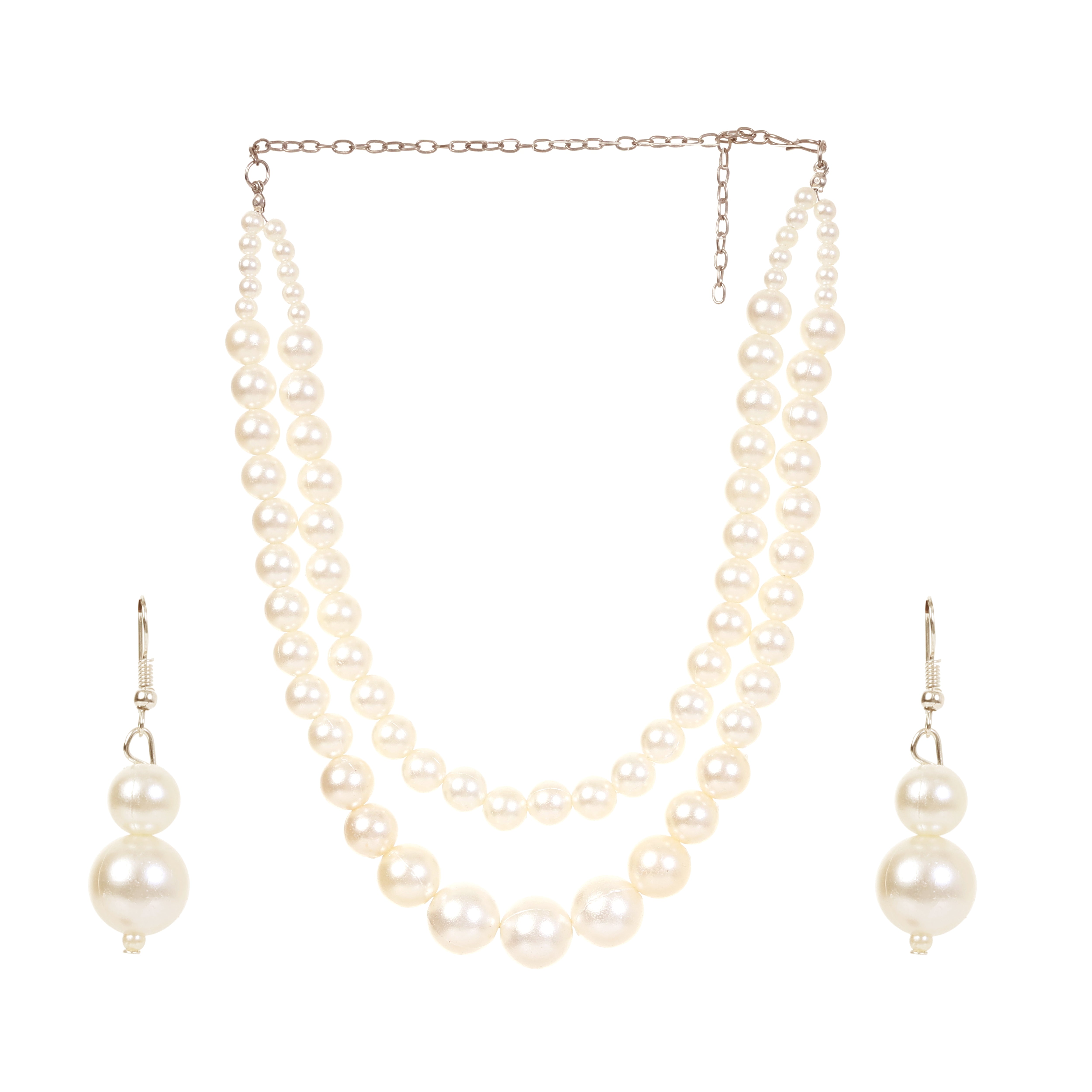 Double-Layer Faux Pearl Necklace Set