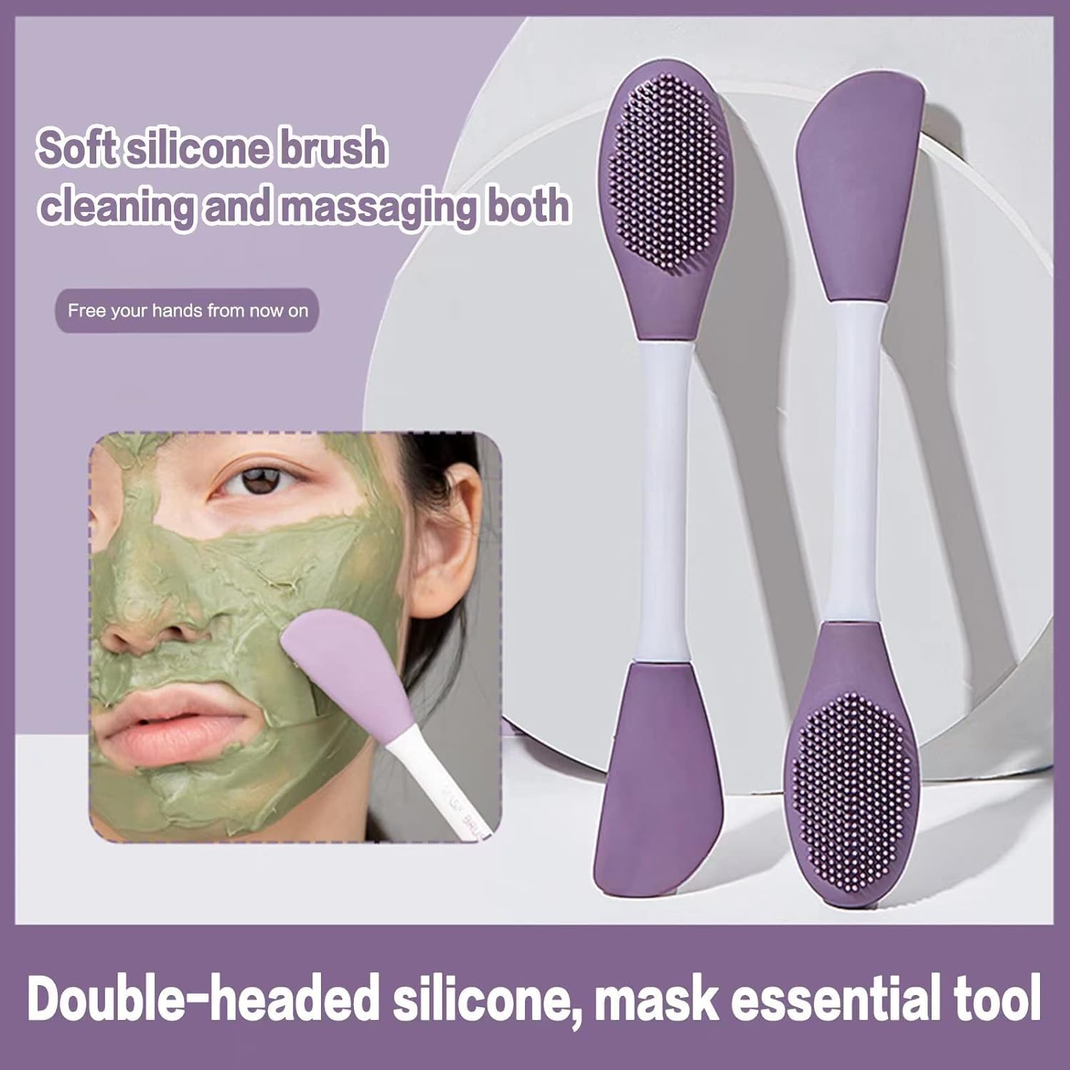 Deep Exfoliating Face Cleanser – Removes Black Heads, Silicone Brush for Smooth, Glowing Skin